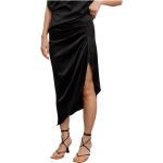 Schwarze Midi Festliche Röcke aus Seide für Damen Größe M 