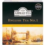 Ahmad Tea - English Tea No. 1 - Schwarztee-Mischung mit Bergamotte - Doppelkammer-Teebeutel mit Band mit 2g Tee pro Portion - 100 Teebeutel