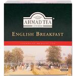 Ahmad Tea - English Breakfast - Schwarzer Frühstückstee - Assam & Ceylon Tee - Doppelkammer-Teebeutel mit Band mit 2g Tee pro Portion - 100 Teebeutel