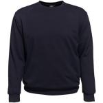 Blaue Unifarbene Casual Langärmelige Ahorn Rundhals-Ausschnitt Herrensweatshirts aus Baumwolle Handwäsche Größe 8 XL 