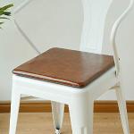 Braune Vintage Sitzkissen & Bodenkissen aus Leder 40x40 