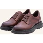 Reduzierte Braune Business Aigner Derby Schuhe mit Schnürsenkel in Breitweite aus Nappaleder für Herren Größe 41 
