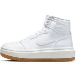 Reduzierte Weiße Bestickte Nike Air Jordan 1 High Top Sneaker & Sneaker Boots für Damen Größe 36 