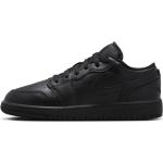 Schwarze Nike Air Jordan 1 Low Sneaker aus Kunstleder für Herren Größe 38 