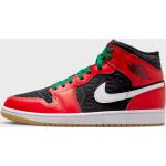 Rote Nike Air Jordan 1 High Top Sneaker & Sneaker Boots aus Leder für Herren Größe 46 