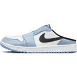 Blaue Nike Air Jordan Runde Golfschuhe ohne Verschluss aus Leder für Herren 