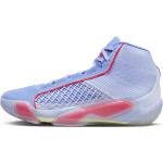 Blaue Gepunktete Nike Air Jordan XXXVIII Basketballschuhe für Herren Größe 39 