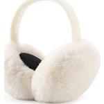 Weiße Ohrenschützer & Ohrenwärmer aus Kunstfell für Damen Einheitsgröße für den für den Winter 