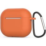 Orange AirPod Hüllen aus Silikon für kabelloses Laden 