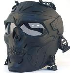 Airsoft Tactical Skull Maske Schutzausrüstung Vollgesichtsmaske Smoked Lens Maske für Jagd Paintball CS Wargame Halloween