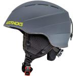 Airtracks Master T52 Ski Helm Snowboardhelm für Herren Damen Skihelm Snowboard Helm ABS - grau - L (57-61cm)