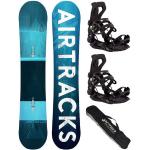 Airtracks Snowboard »Snowboard Set Blue Drifter« (Wide Snowboard Blue Drifter Rocker + Bindung Master + Sb Bag, 3er Pack), / 150 155 160 164 cm