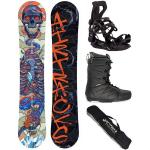 Airtracks Snowboard »Snowboard Set Diamond Heart Rocker Carbon »Mod. 22/23« (4er Pack), Snowboard + Bindung Master + Boots + Bag / 150 155 160 cm
