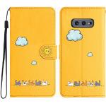 Gelbe Elegante Samsung Galaxy S10e Cases Art: Flip Cases mit Tiermotiv mit Bildern mit Ständer 
