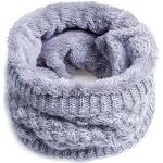 Graue Schlauchschals & Loop-Schals aus Pelz für Damen Einheitsgröße für den für den Winter 