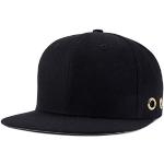 Schwarze Hip Hop Snapback-Caps aus Baumwolle für Herren Einheitsgröße für den für den Sommer 