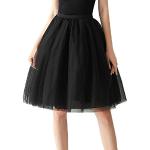 Reduzierte Schwarze Mini High Waist Röcke & Taillenröcke aus Tüll für Damen Einheitsgröße 