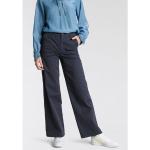 Marineblaue Unifarbene Casual AJC Palazzo-Hosen aus Baumwolle für Damen Größe XS 