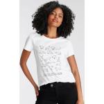 Weiße Casual Kurzärmelige AJC Print-Shirts aus Baumwolle für Damen Größe XS 