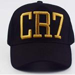 Schwarze Bestickte Hip Hop Cristiano Ronaldo Snapback-Caps für Herren Einheitsgröße 