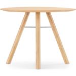 Hellbraune Moderne Girsberger Runde Design Tische 160 cm aus Massivholz Breite 100-150cm, Höhe 100-150cm, Tiefe 50-100cm 