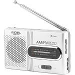Akozon Tragbares digitales AM-FM-Radio, universelle Mini-Stereolautsprecher, persönlicher Transistorempfänger, Musik-Player mit Teleskopantenne, Balkontasche