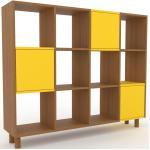 Aktenregal Gelb - Flexibles Büroregal: Türen in Gelb - Hochwertige Materialien - 156 x 130 x 35 cm, konfigurierbar