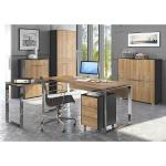 Graue MAJA Büroschränke & Home Office Schränke aus MDF Breite 50-100cm, Höhe 100-150cm, Tiefe 0-50cm 