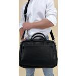 Schwarze Vintage Gusti Leder Lehrertaschen aus Rindsleder mit Laptopfach 