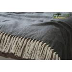 Schwarze Fischgrät Wolldecken & Plaids aus Wolle 240x220 
