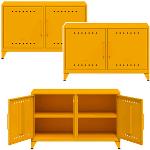 Gelbe Bisley Sideboards aus Stahl Breite 100-150cm, Höhe 50-100cm, Tiefe 0-50cm 