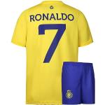 Al-NASSR Trikot Set Ronaldo Heim - 2023-2024 - Kinder und Erwachsene - Jungen - Fußball Trikot - Fussball Geschenke - Sport t Shirt - Sportbekleidung - Größe 152