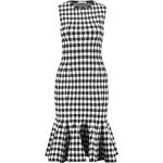 Alaia Damen Kleid Check Dress, Schwarz, Gr. 36