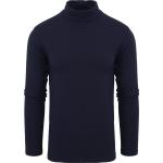 Marineblaue Langärmelige Alan Red Rollkragen T-Shirts aus Modal für Herren Größe XXL 
