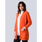 Reduzierte Orange Unifarbene Casual Alba Moda Longstrickjacken aus Kaschmir für Damen Größe XS für den für den Herbst 