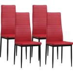 Rote Moderne Albatros Esszimmerstühle ohne Armlehne aus Kunstleder Breite 0-50cm, Höhe 50-100cm, Tiefe 0-50cm 4-teilig 