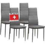 Graue Moderne Albatros Esszimmerstühle ohne Armlehne aus Kunstleder 4-teilig 