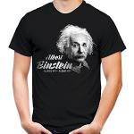 Schwarze Vintage Albert Einstein T-Shirts aus Baumwolle für Herren Größe M 