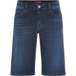 Indigofarbene Casual ALBERTO Jeans-Shorts mit Reißverschluss aus Denim für Damen für den für den Sommer 
