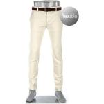 Reduzierte Weiße Bestickte ALBERTO Slim Fit Jeans aus Baumwolle für Herren Größe XXL Weite 30, Länge 30 