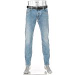 Reduzierte Blaue Bestickte ALBERTO Slim Fit Jeans aus Baumwollmischung für Herren Größe XXL Weite 29, Länge 36 für den für den Frühling 