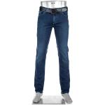 Reduzierte Mitternachtsblaue Bestickte Business ALBERTO Jeans mit Stickerei aus Baumwolle für Herren Weite 33, Länge 36 für den für den Frühling 