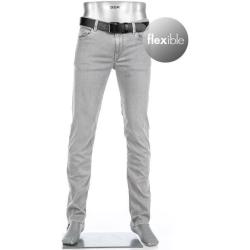 Alberto Herren Jeans Pipe, Regular Fit, Baumwolle T400® 9oz, hellgrau