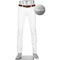 Alberto Herren Jeans, Regular Fit, Baumwolle T400® 8oz, weiß