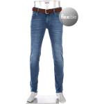 Reduzierte Marineblaue Bestickte ALBERTO Slim Fit Jeans aus Denim für Herren Größe XXL Weite 31, Länge 30 
