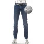 Marineblaue Bestickte ALBERTO Bio Jeans mit Stickerei aus Baumwolle für Herren Weite 30, Länge 30 