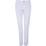 Weiße Bestickte Wasserdichte Atmungsaktive ALBERTO Slim Fit Jeans aus Denim schmutzabweisend für Damen Größe L 