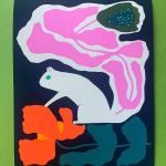 Pinke Acrylbilder mit Eichhörnchenmotiv matt aus Acrylglas 