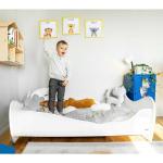 Alcube Kinderbett »SWING I 70x140 und 80x160 cm«, inkl. Matratze Rausfallschutz und Lattenrost, weiß, Weiß
