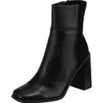 Reduzierte Schwarze Aldo Karree Blockabsatz Ankle Boots & Klassische Stiefeletten mit Reißverschluss aus Textil für Damen Größe 41 